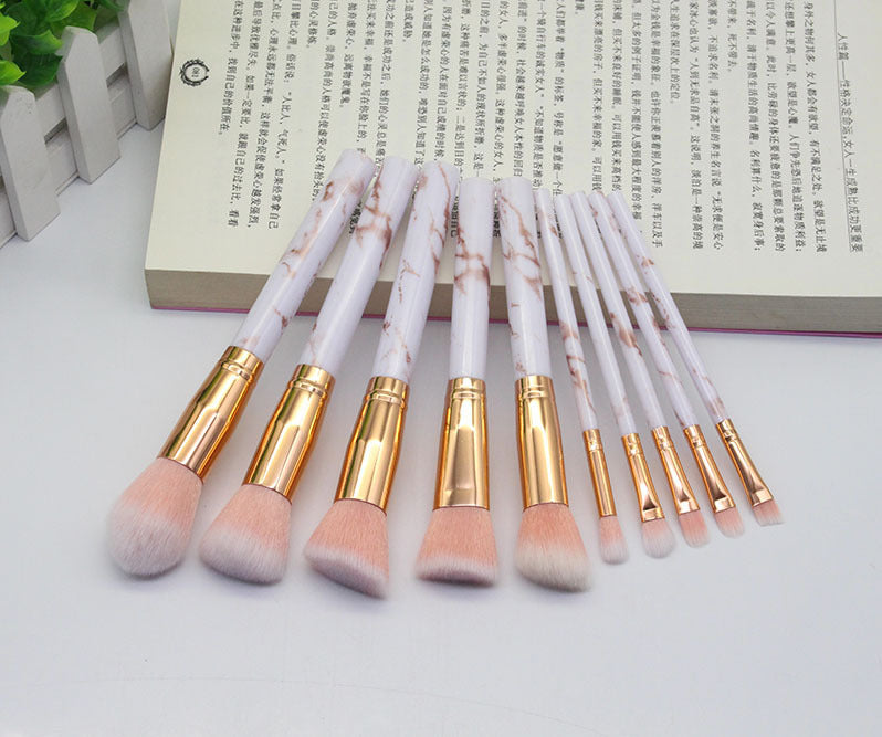 GlowUp™ Marbled Design Makeup Brushes Set