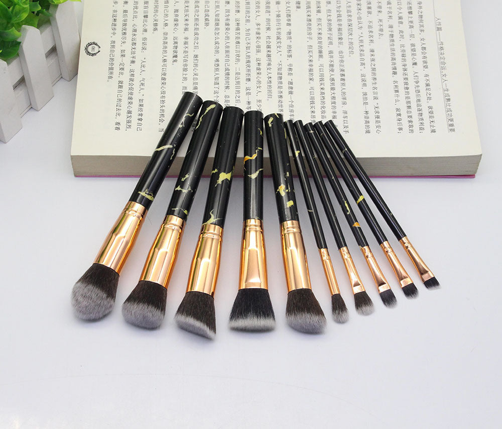 GlowUp™ Marbled Design Makeup Brushes Set