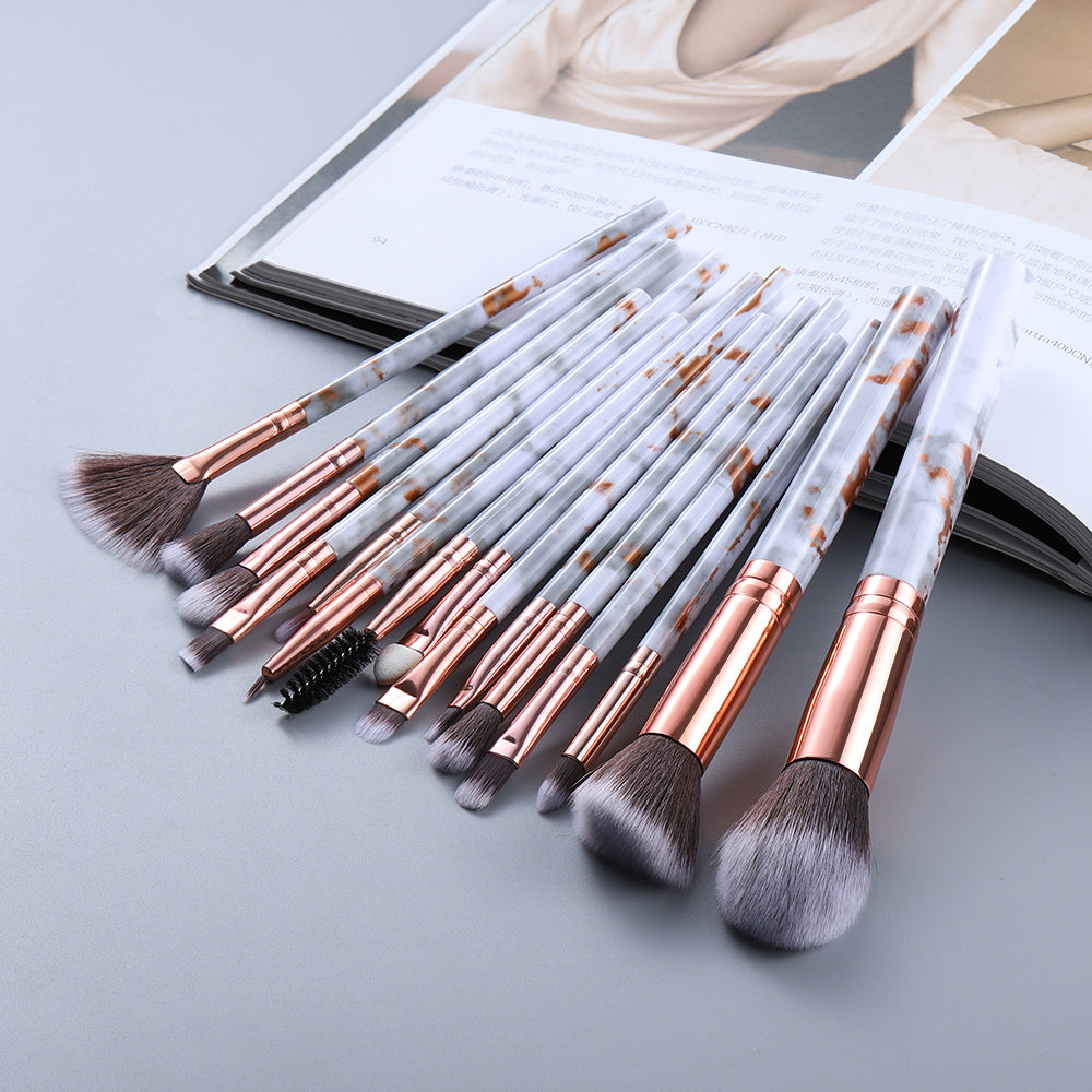 GlowUp™ Marbled Design Makeup Brushes Set