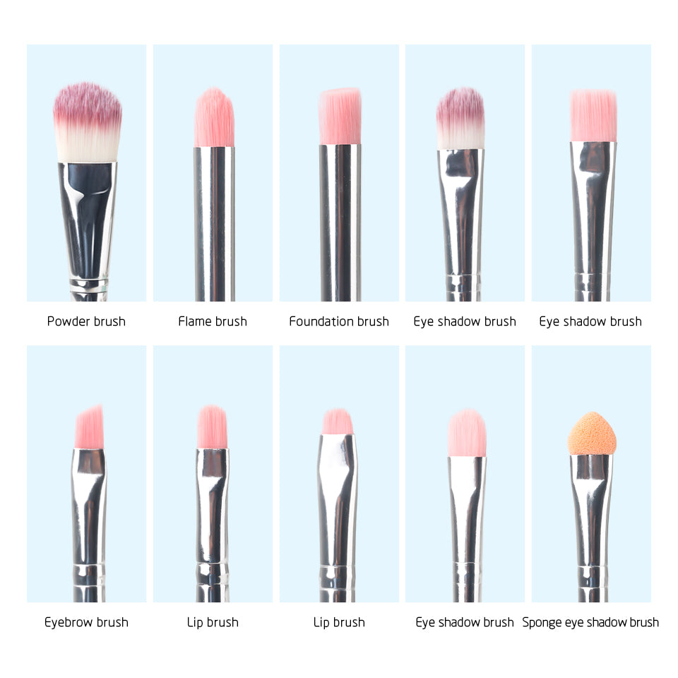 GlowBrush™ Marbled Design Makeup Brushes Set