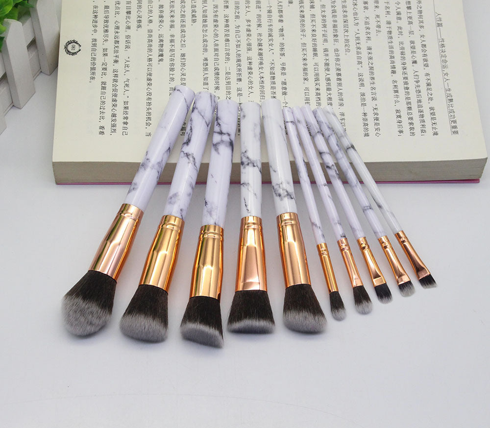 GlowUp™ Marbled Design Makeup Brushes Set