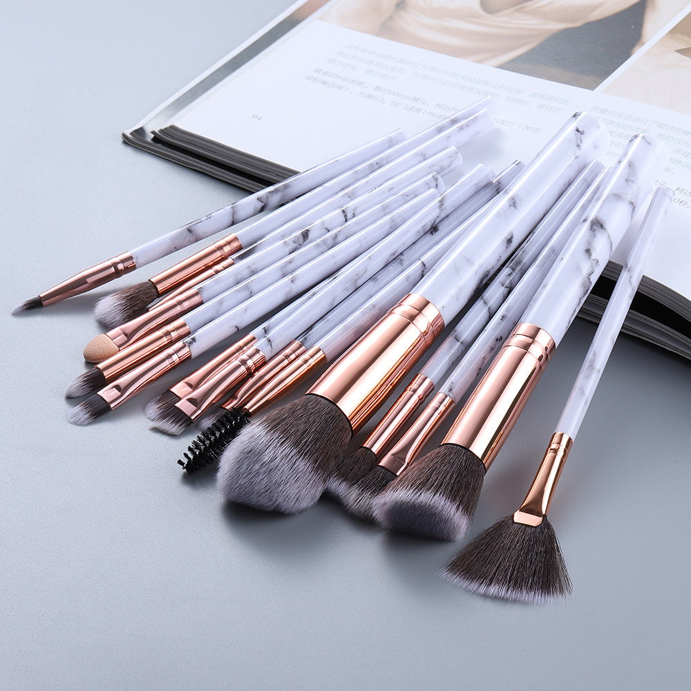 GlowUp™ Marbled Design Makeup Brushes Set