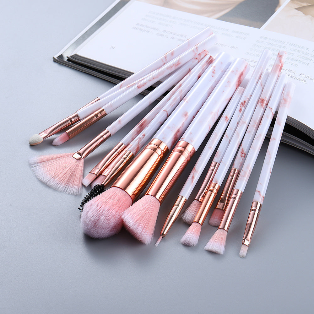 GlowUp™ Marbled Design Makeup Brushes Set