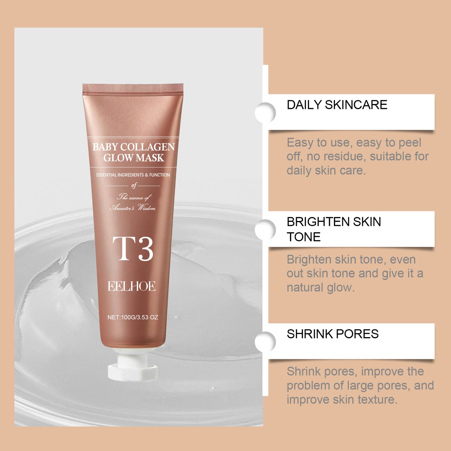 GlowMask™ Collagen Peel – Hydrates, Brightens & Reduces Wrinkles