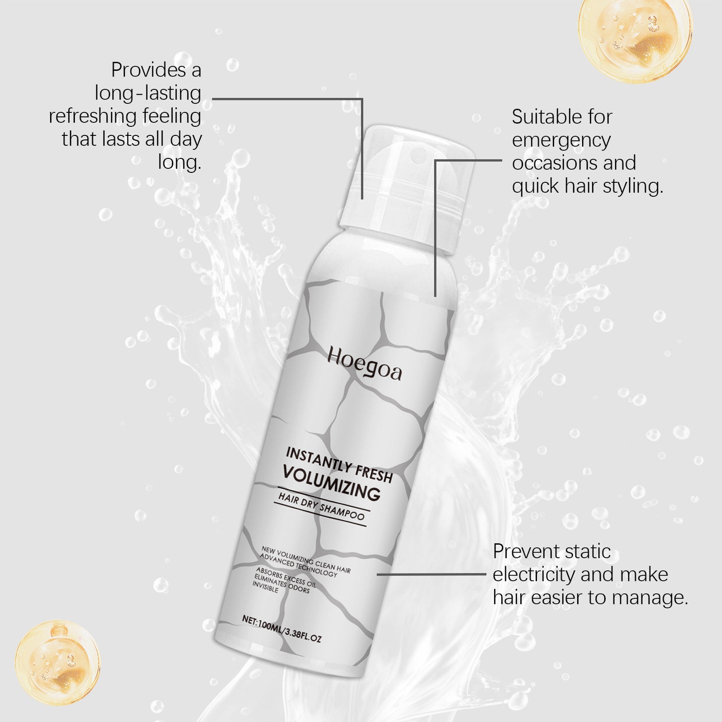 GlowShine™ Dry Shampoo Spray – Refresh & Revive Hair