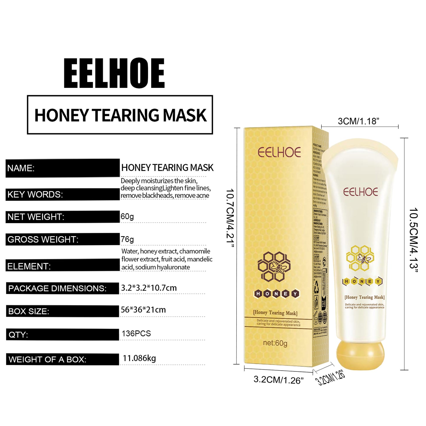 GlowMask™ Honey Brightening Mask – Clears & Tightens Pores